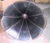 an image of Black and gold disc Columbia horn