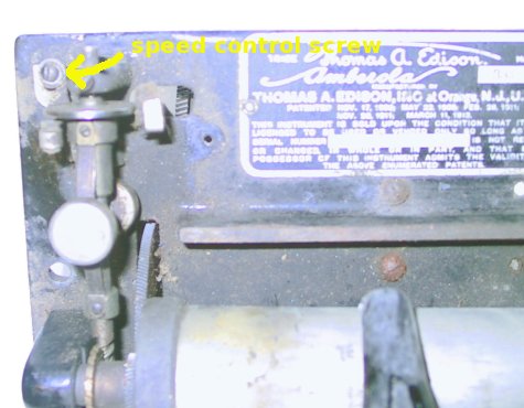Amberola speed control