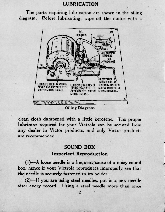Instructions for the Orthophonic Victrola