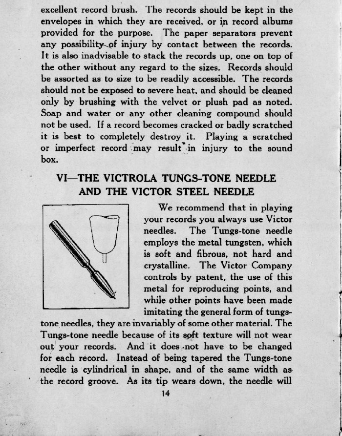 Instructions for the Orthophonic Victrola