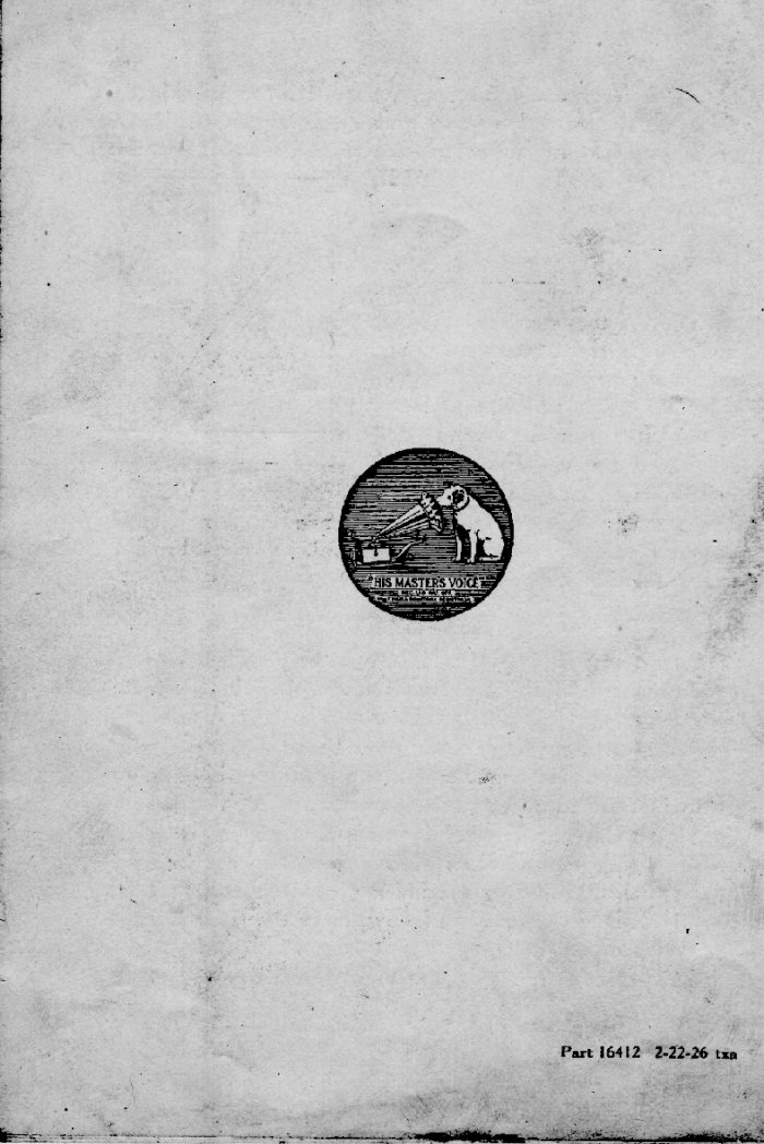 Instructions for the Orthophonic Victrola