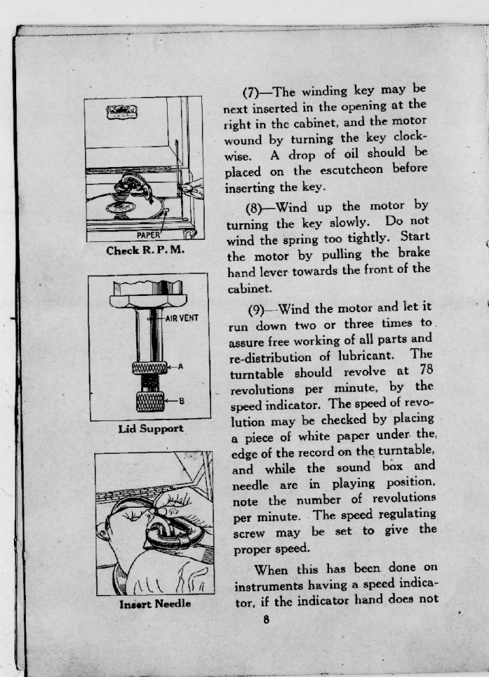 Instructions for the Orthophonic Victrola