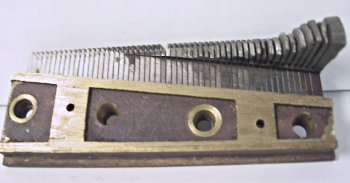 Regina music box comb, underside