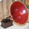 a second thumbnail of Edison Fireside Phonograph with papier mache horn