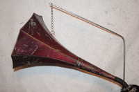 a sixth thumbnail of Edison Fireside Phonograph with red horn